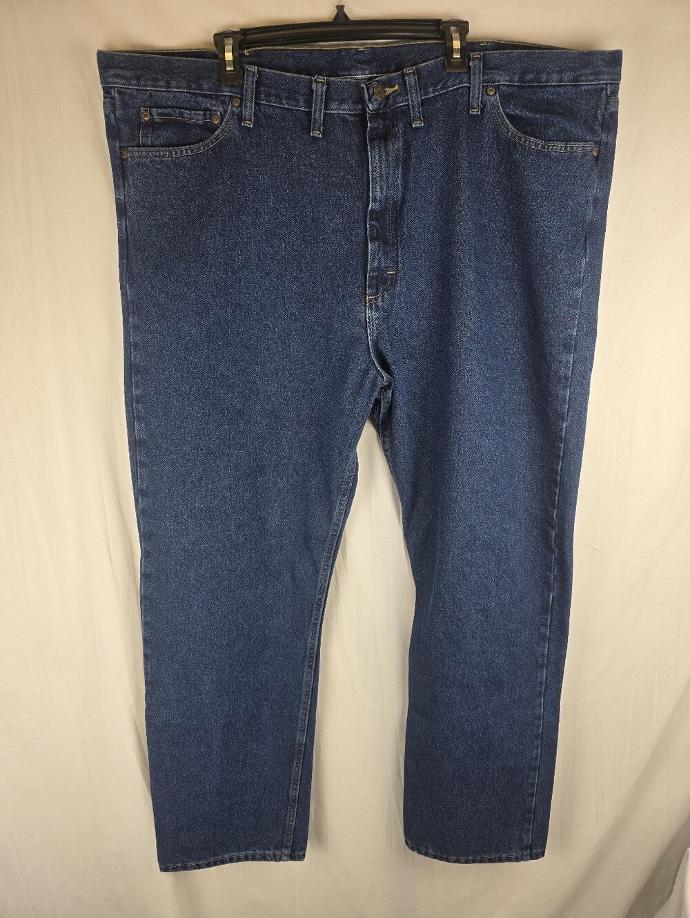 NWT Wrangler Five Star Relaxed Fit Classic Men Medium Washed Blue Jeans Sz 48x34